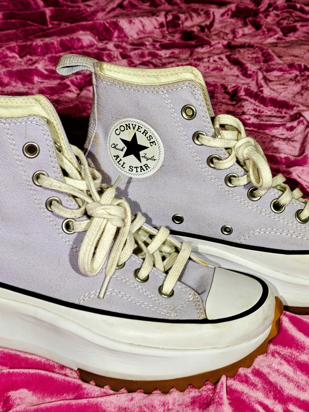 Converse Lavender High-Top Canvas Run Star Sneakers Women's 8.5